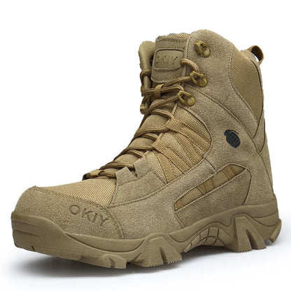 Men Tactical Boots Desert Waterproof Work Safety Shoes Hiking Shoes Ankle Men Outdoor Boots