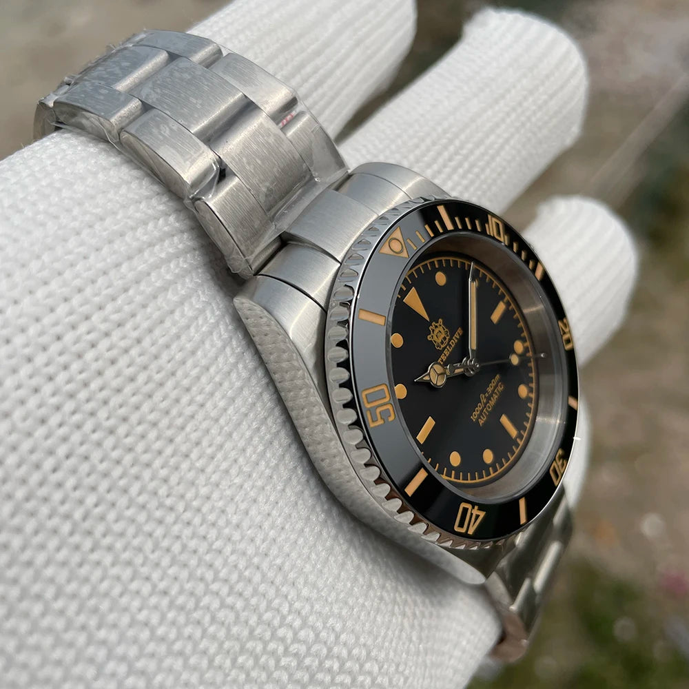 STEELDIVE SD1954V Ceramic Bezel 41MM Stainless Steel Case 300M Waterproof Vintage Luminous NH35 Automatic Men's Dive Watch