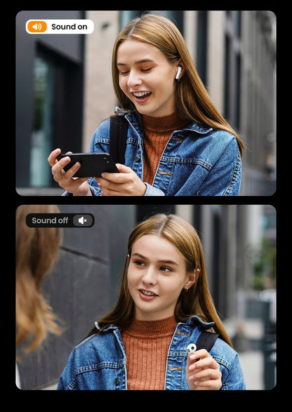 UGREEN ANC Semi-open TWS Adaptive Active Noise Cancelling Earbuds LDAC Hi-Res Audio Wireless Bluetooth Earphones Headphones