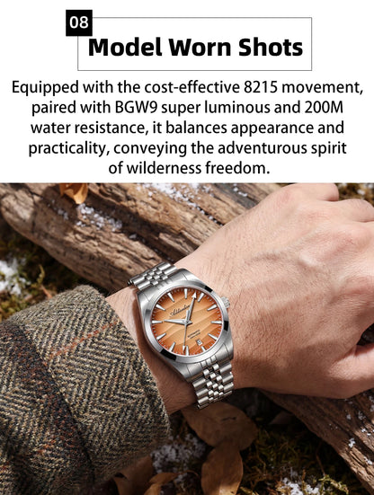 ADDIESDIVE NEW 39mm Men's Desert Texture Watch 200m Diver Sapphire Crystal AD2540 BGW9 Blue Luminous  Mechanical Automatic Watch