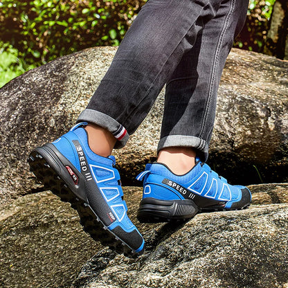 Zapatillas de senderismo impermeables para hombre, calzado deportivo outdoor con cordones, zapatillas casuales de ciclismo para mujer, calzado táctico de entrenamiento antideslizante para campo