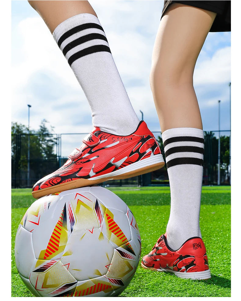 Kinder-Fußballschuhe für die Schule, professionelle Fußballstollen für Rasen, Trainings-Sportschuhe für Jungen, Outdoor- und Futsal-Fußballschuhe 28-38