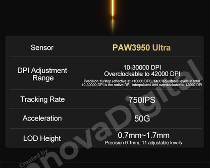 ATK Dragonfly A9 Ultimate bezdrátová herní myš A9 Air PAW3950 ultralehká ergonomická e-sportovní myš pro hráče FPS CSGO A9 Ultra