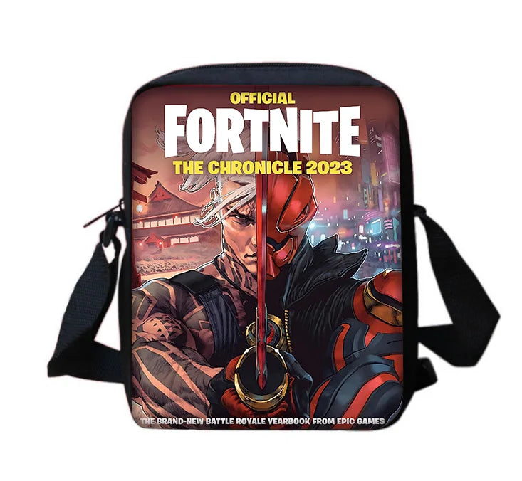 Mochila escolar infantil con bolso de hombro y estuches para lápices, bolsas escolares con diseño de juego popular F-FortniteS para niños y niñas, el mejor regalo