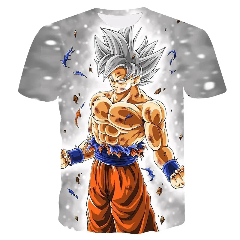 Anime Dragon Ball Goku Print T Shirts Cartoon Shirt Summer Breathable T-shirt And Comfortable T-shirts Mens Clothes Tops