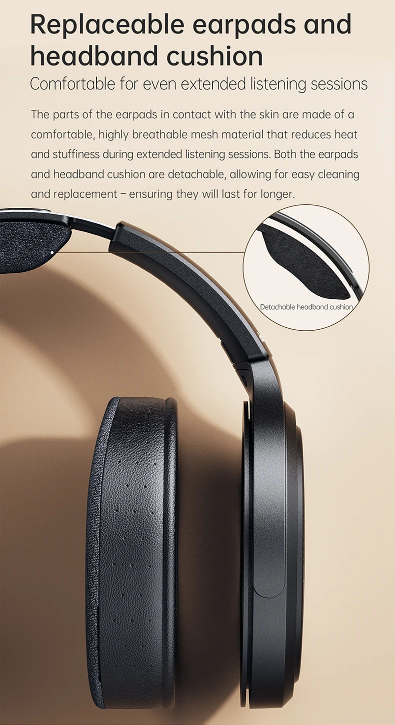 FiiO JT7 Over-Ear Planar Magnetic Audiophile Headphones with 95x86mm Planar Driver design,Adjustable Headband,4.4mm/3.5mm Cable