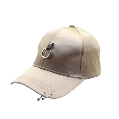 Kvinder Mænd Hip Hop K-pop Snapback-baseballkasket Ensfarvet med ring Sport Dans Rejse Elsker Far-kasket Kasketter Streetwear Justerbar