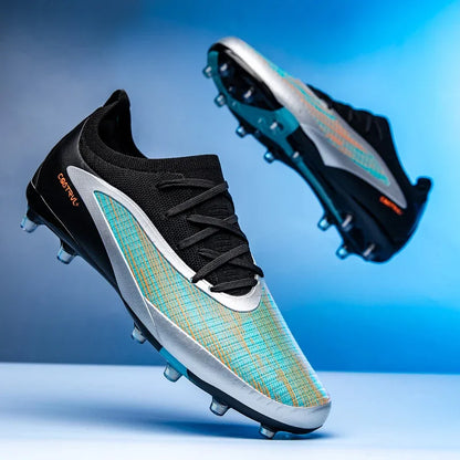 Nuove scarpe da calcio da uomo per esterno con tacchetti, traspiranti, antiscivolo, per adulti, scarpe sportive da calcio con tacchetti lunghi per allenamento, ragazzi e partite, confortevoli