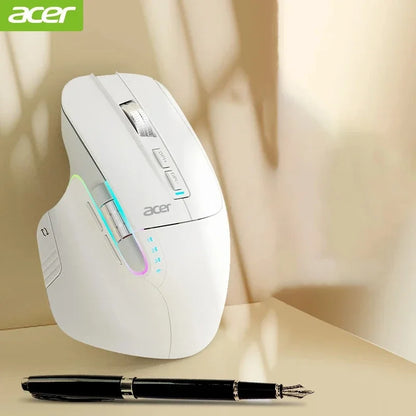 Acer Omr225 Gamer Mouse 3mode Bluetooth Wireless Mouse Dual Scroll Ergonomic Mouse Custom Programming Gaming Mice Office Mouses