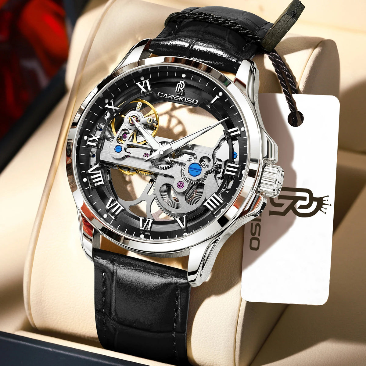 Montre mécanique automatique pour homme en acier inoxydable Case Shape: Round Case