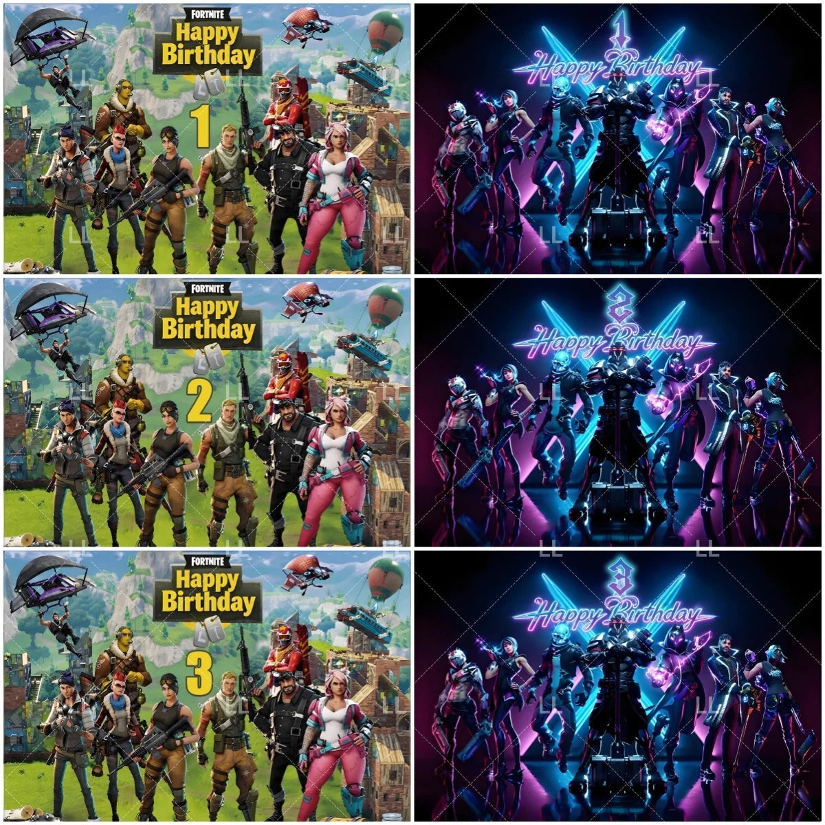 5 8 10 15th Fortnite Birthday Party Supplies Hot Game Backdrop Decor Baby Shower Photography Background Boy Gift Studio Props