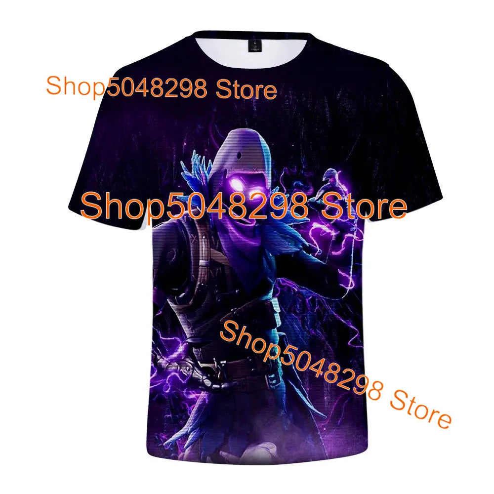 Bushranger Fortnite T-Shirt für Kinder, 3D-Print Banana Peely T-Shirt für Herren und Damen, Tee im Battle-Royale-Game-Design, Sommer-Top, Geburtstagsgeschenke