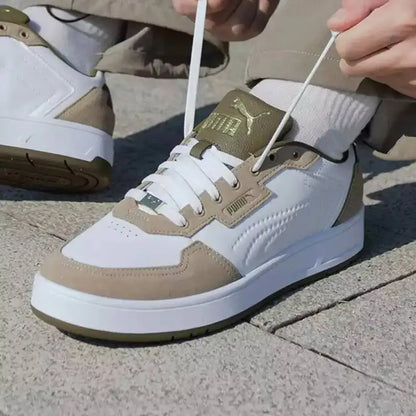 Nouvelles baskets Puma blanches, brunes et vertes pour hommes et femmes, baskets classiques à tige basse, chaussures décontractées pour la rue, chaussures de skate 395087-04