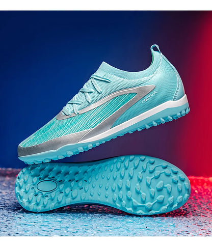 Nuove scarpe da calcio da uomo per esterno con tacchetti, traspiranti, antiscivolo, per adulti, scarpe sportive da calcio con tacchetti lunghi per allenamento, ragazzi e partite, confortevoli