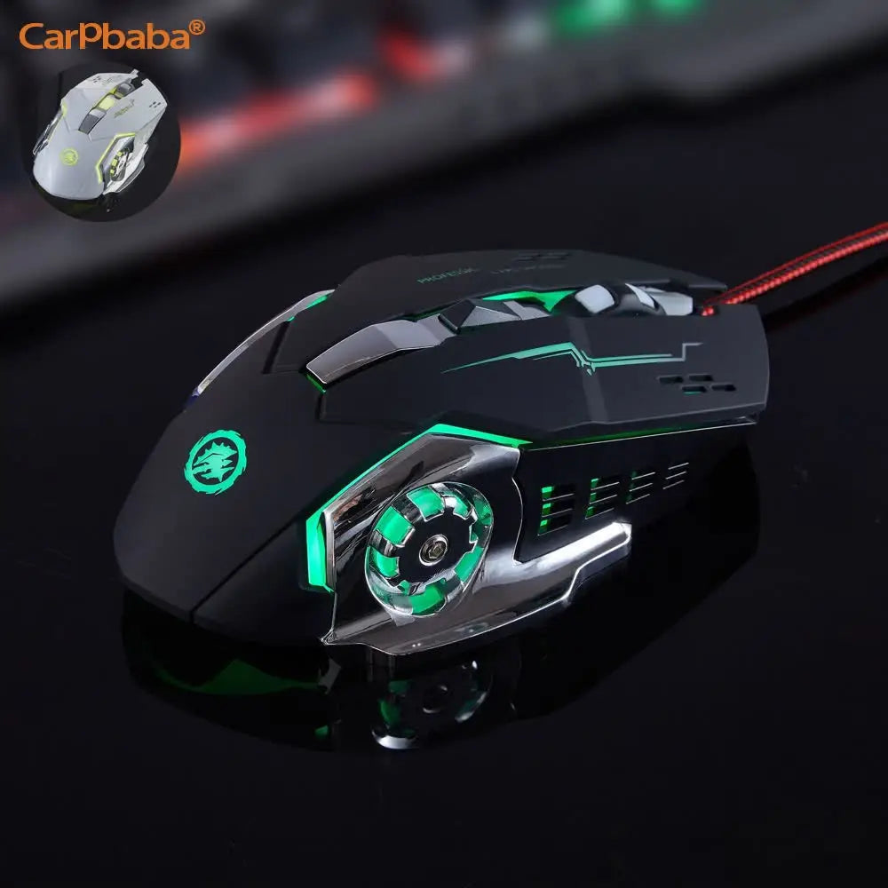 Carpbaba GM6 Gamer Gaming Mouse Adjustable Wired Optical LED Computer Mice USB Cable Silent Mouse For Laptop PC