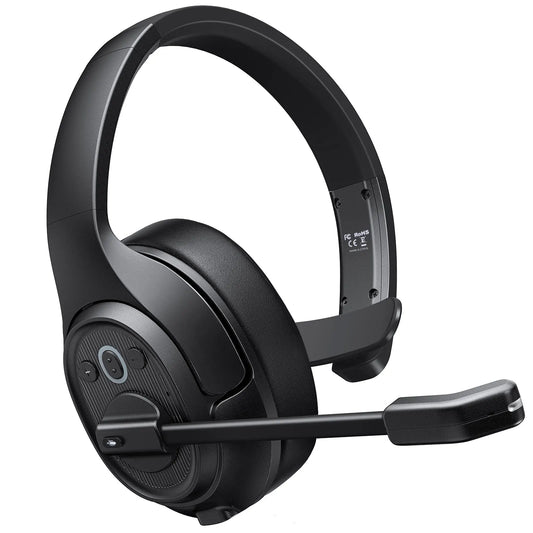 Słuchawki bezprzewodowe EKSA H1 z Bluetooth 5.0 i mikrofonem, z funkcją AI ENC i redukcją szumów – słuchawki biurowe dla kierowców, pracowników call center i użytkowników Skype’a