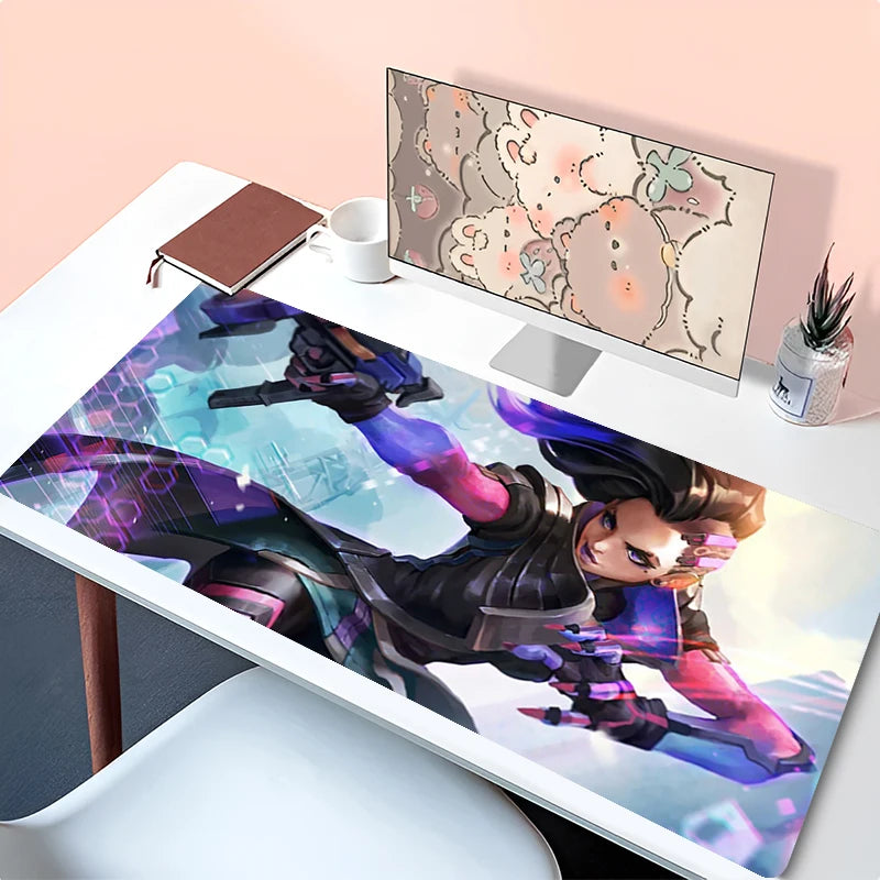 Mousepad Laptop Anime Mouse Pad Office Accessories PC Keyboard Pad Rubber Cup Mat Soft Mouse Mat Large Overwatch Sombra Desk Mat