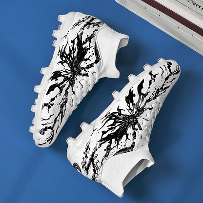 Chaussures de football AG FG, tissu PU haute densité, crampons TPU solides, structure robuste pour les compétitions amateur sur herbe naturelle