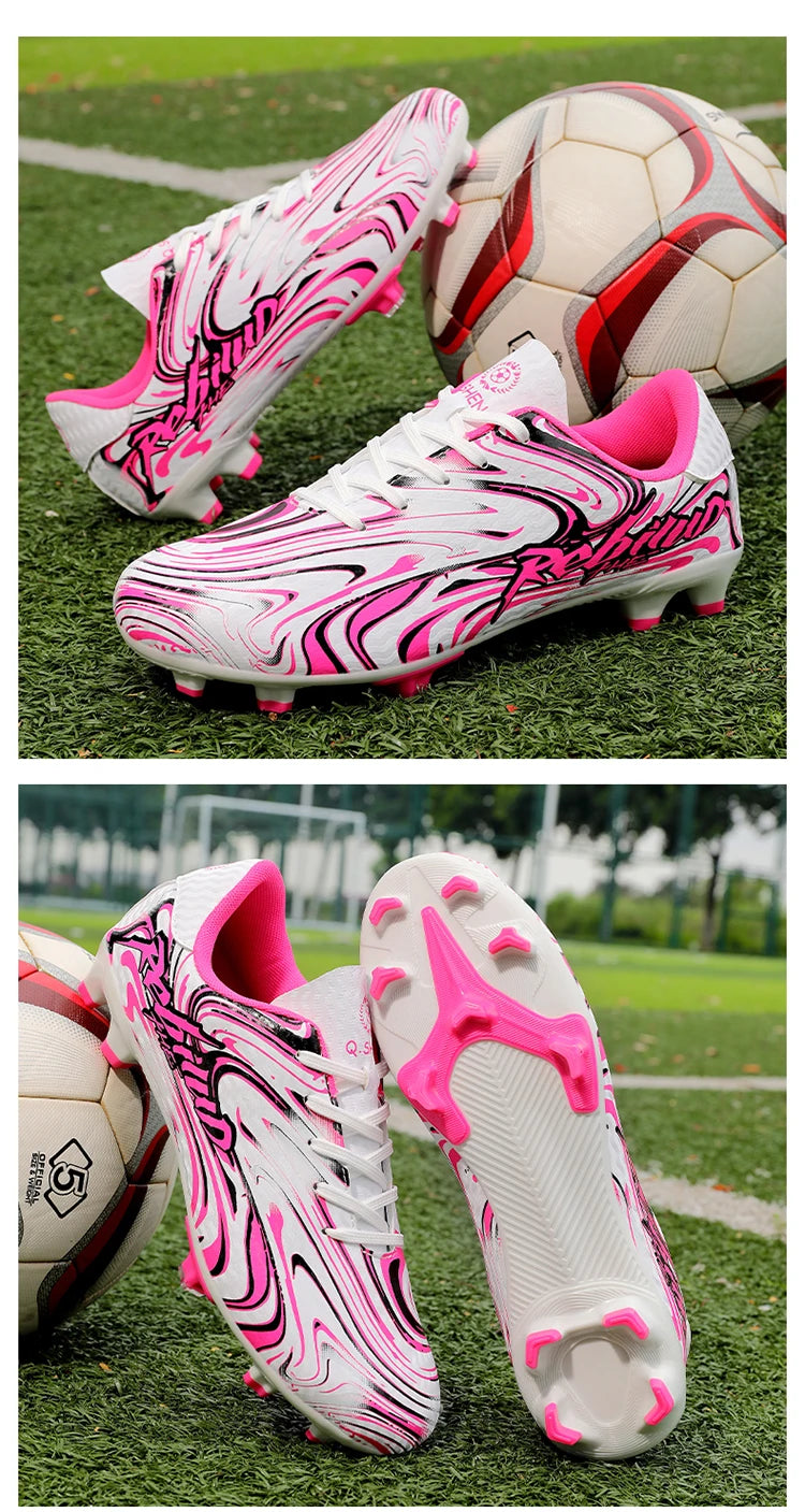 Nouvelles chaussures de football pour hommes et enfants, crampons ultralégers antidérapants pour terrain en gazon, chaussures de football professionnelles pour adultes, chaussures d'entraînement pour garçons, livraison di