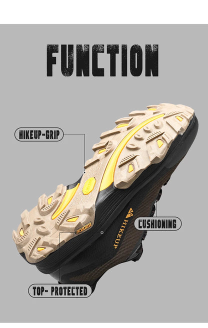 HIKEUP Outdoor Running Shoes Men Women Anti-skid Hiking Camping Sports Trail Male Safety Footwear Comfort Trekking Sneakers