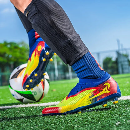 Chaussures de Football pour hommes, crampons de société, bottes professionnelles de terrain de Football en plein air, chaussures d'entraînement sur gazon, baskets à pointes longues
