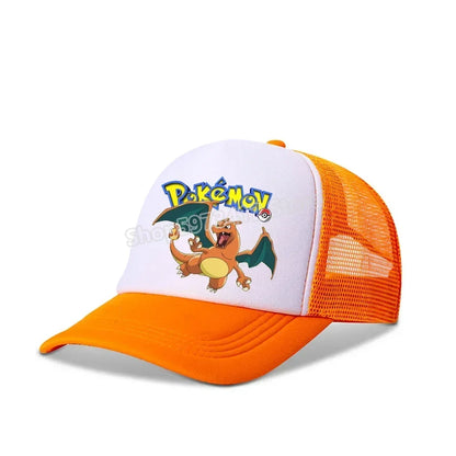 Pokémonová baseballová čepice Pikachu Charizard Gengar kreslená postavička čepice s kšiltem pro děti i dospělé letní outdoorová sportovní čepice pro chlapce ležérní módní čepice dárek