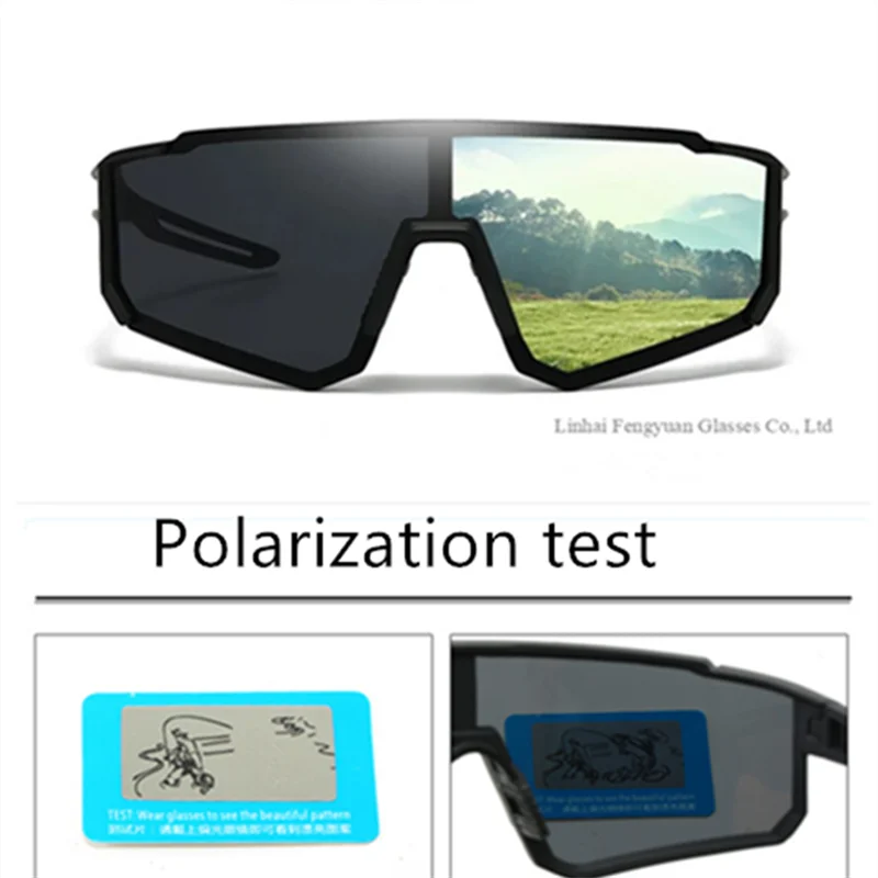 polariserade UV400-cykelglasögon för män och kvinnor, UV-beständiga glasögon för löpning och vandring, solglasögon för utomhusaktiviteter