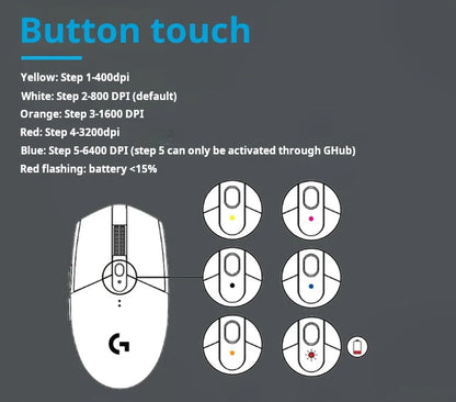 Logitech G304 LIGHTSPEED Wireless Mouse Game Mouse Light Portable Mouse Macro Jedi Survival FPS League of Heroes Eat Chicken
