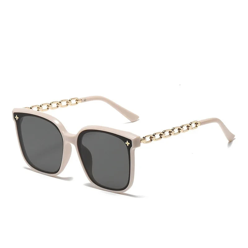 Lunettes de soleil carrées pour femme, style vintage, monture large, verres miroirs noirs, polarisées, lunettes de soleil sexy pour femme, idéales pour le voyage, protection UV400