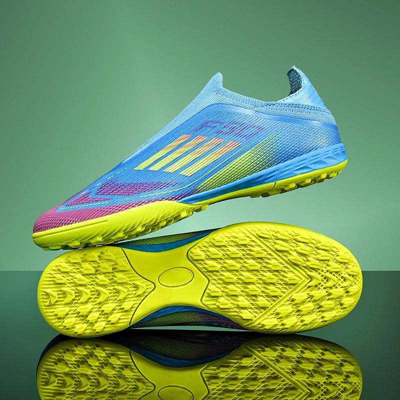 Nouvelles chaussures de football pour hommes, crampons de sport d'extérieur pour garçons et adultes, bottes de football d'entraînement respirantes, antidérapantes, à crampons longs, confortables