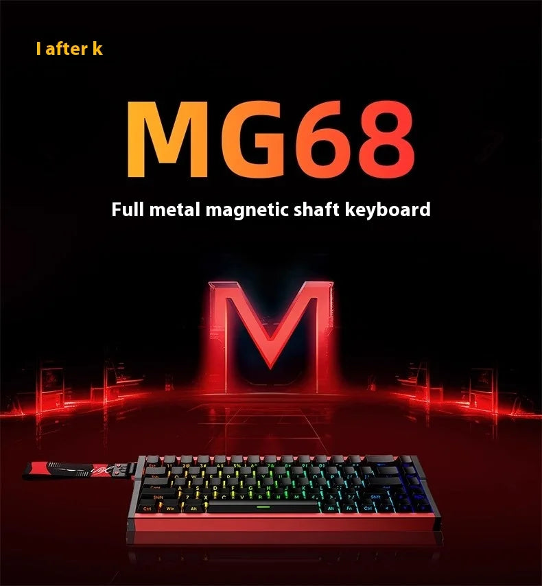 Irok MG68 MAX Keyboard Magnetic Switch Hot Swap RGB 8K Gamer Mechanical Keyboard PC E-Sports Gaming Accessories Customized Gift
