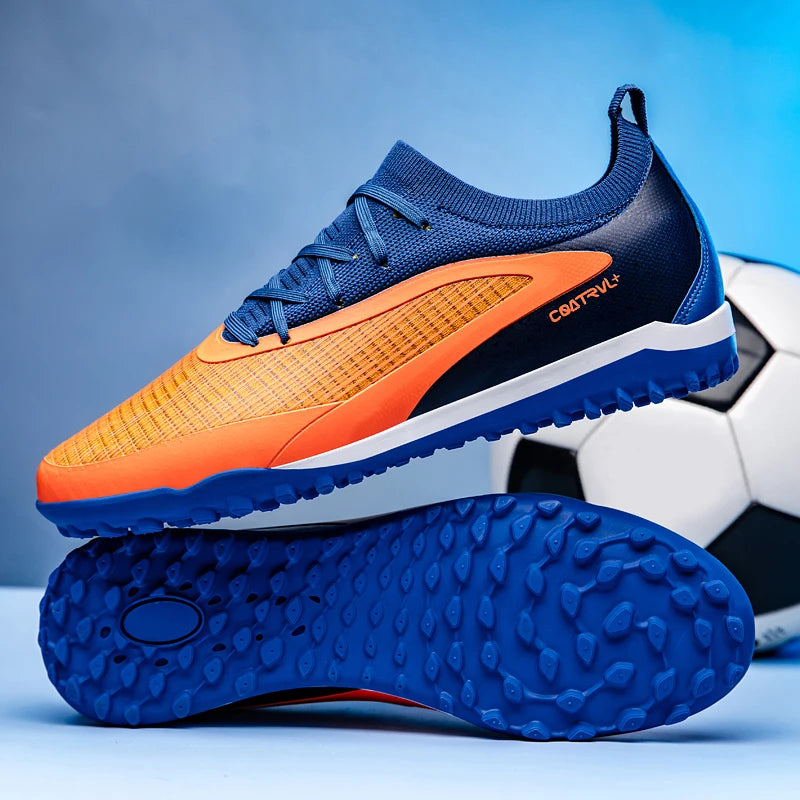 Nuove scarpe da calcio da uomo per esterno con tacchetti, traspiranti, antiscivolo, per adulti, scarpe sportive da calcio con tacchetti lunghi per allenamento, ragazzi e partite, confortevoli