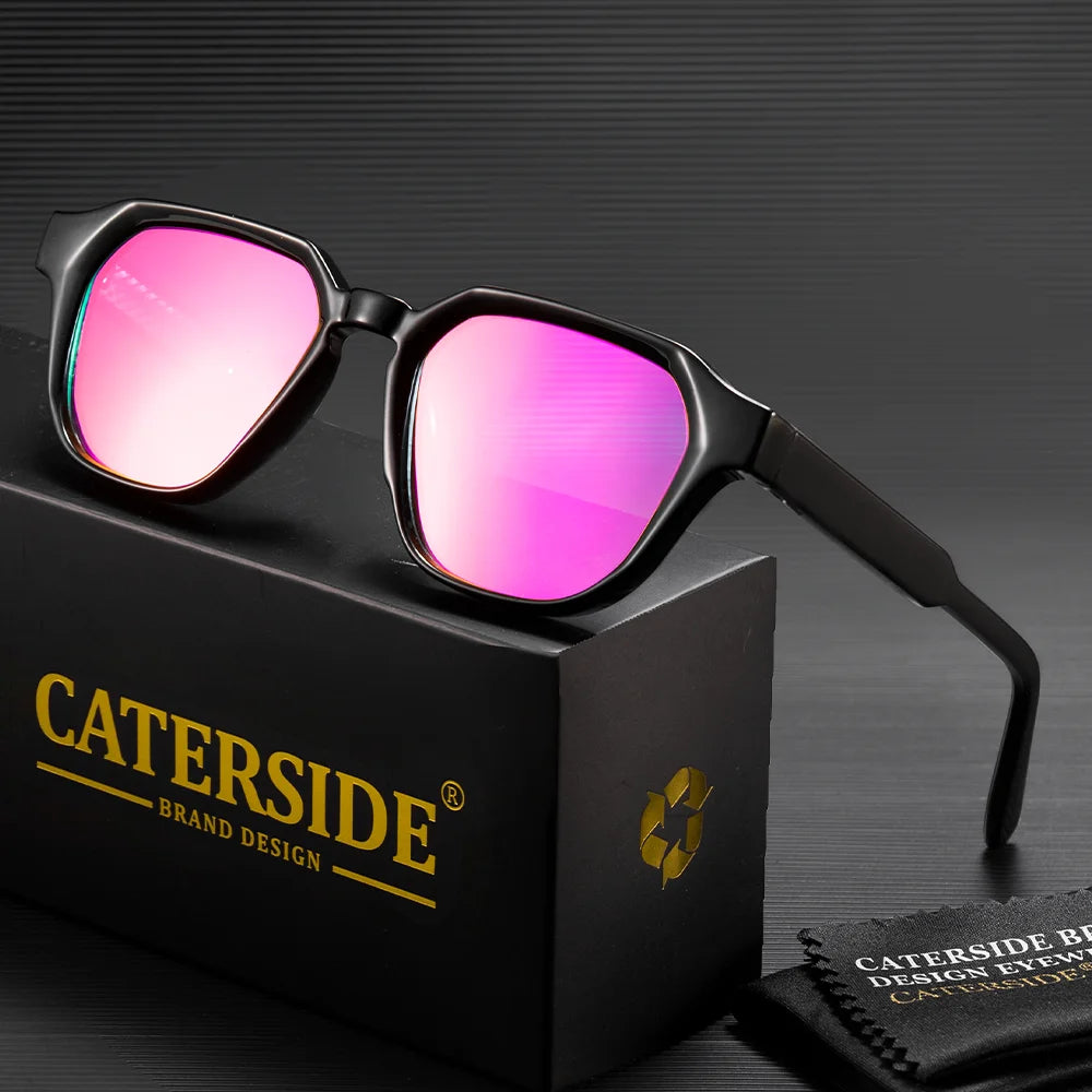 CATERSIDE Herrglasögon CP Pin Square Frame Dammglasögon Utomhus Cykling Fiske Sport Retro-glasögon UV400