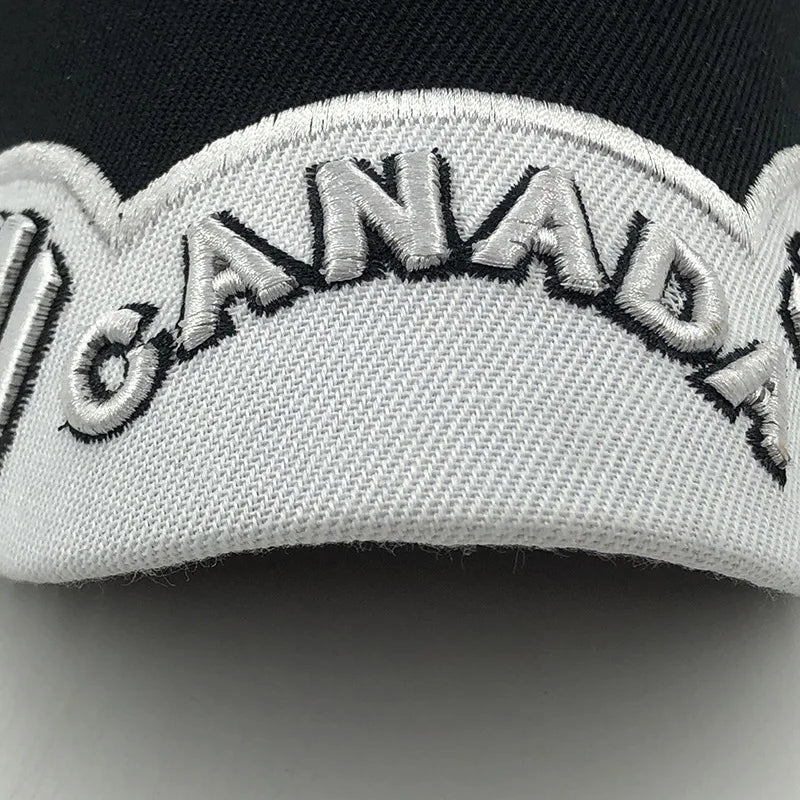 Farver Kontrast Canada Broderet baseballkasket til mænd og kvinder Snapback-kasket Dad Hats Fiskekasket Bone Gorra