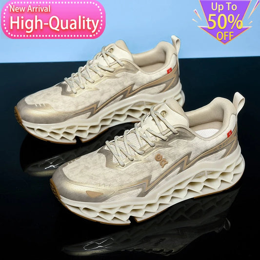 2026 New Summer Outdoor Mens Sports Shoes 3D Printed Sole Rebound Lightweight Running Shoes Foot Protection Stable Walking Shoes