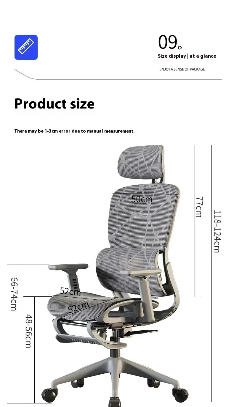 Gaming Chair Office Desk Ergonomic Computer Adjustable Armrests 3D Headrest Chair Lift Chair Back Can Tilt Back with Foot Pedals