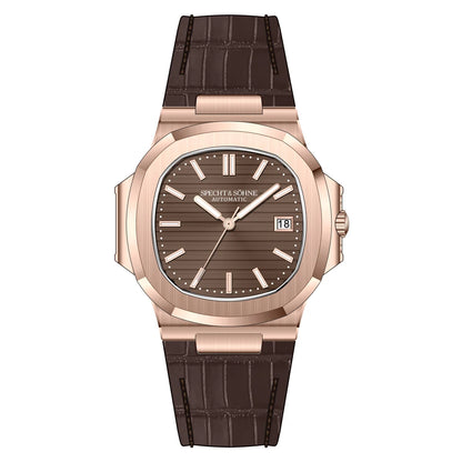 New Specht&Sohne Men's Watches Mechanical Watch Japan Miyota 8215 Movt Rose Gold Stainless Steel Classic 5711 Watch Waterproof