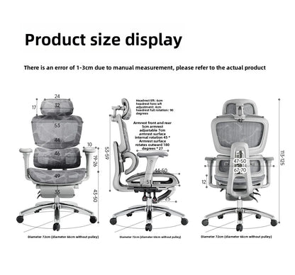 Ergonomic Office Chair Comfortable Long Sitting Home Gaming Computer Recliner Nap Chair Adjustable Height Lumbar Support Swivel
