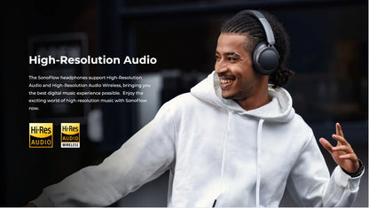 1MORE SonoFlow Active Noise Cancelling Headphones 70H Playtime Clear Calls electronics flash-sale Headset HC905 Bluetooth 5.0