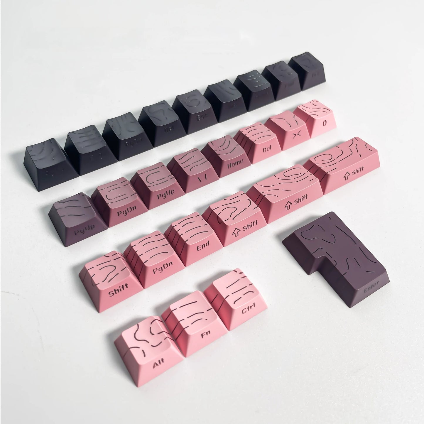 Topographic 4.0 Side Printed Keycaps ISO Enter Cherry Profile Double Shot PBT Keycaps For MX Switch Gamer Keyboard