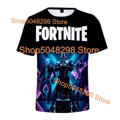 Bushranger Fortnite T-Shirt für Kinder, 3D-Print Banana Peely T-Shirt für Herren und Damen, Tee im Battle-Royale-Game-Design, Sommer-Top, Geburtstagsgeschenke