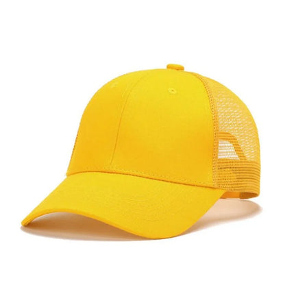 Casquette de baseball pour homme et femme, casquette d'été d'extérieur, casquette de soleil camouflage, casquette en maille respirante, couleur unie, casquette snapback, casquette pour homme