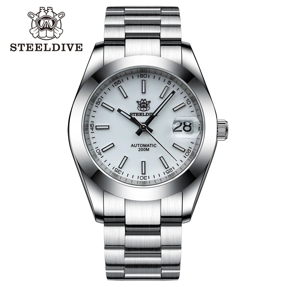 STEELDIVE SD1934 NH35 Automatic Movement 39mm Stainless Steel BGW9 Blue Luminous Sapphire Glass 200M Water Ghost Dive Watches