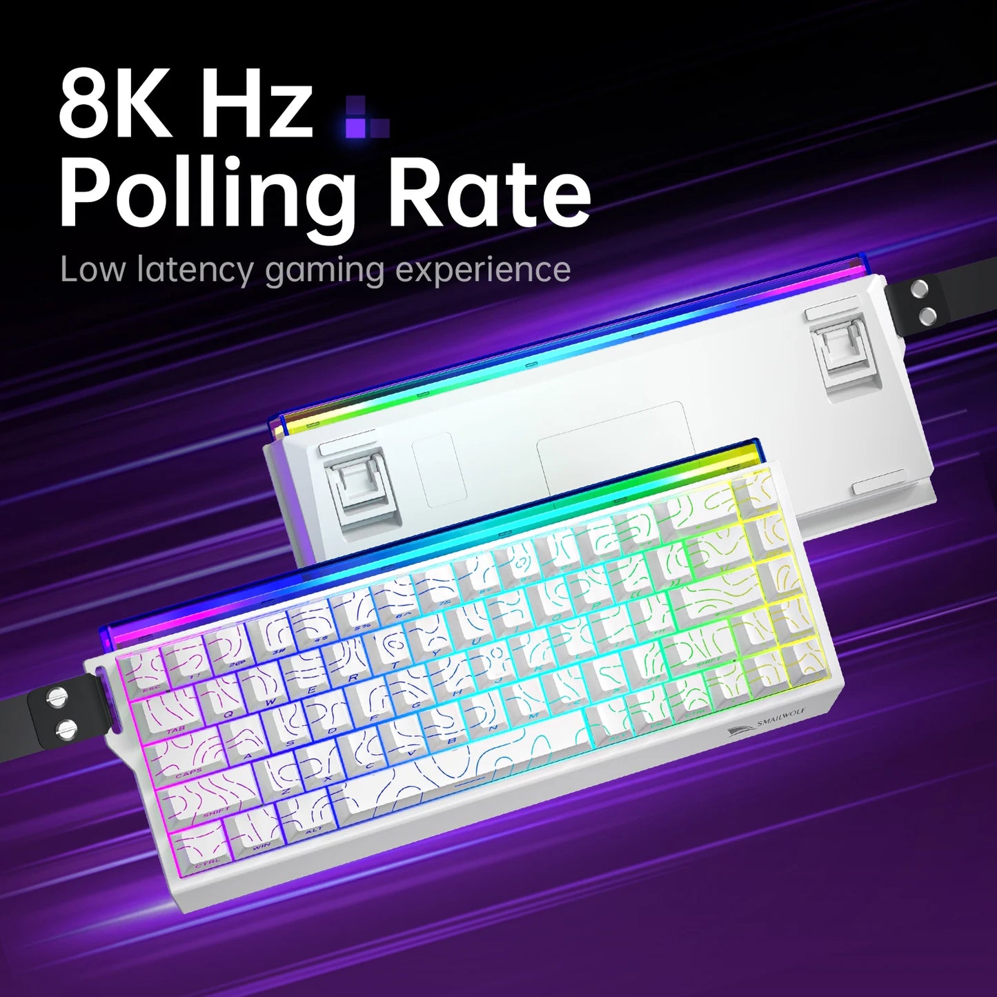 SMAILWOLF SK11 68HE Magnetic Gaming Keyboard Mechanical Wired Professional Gaming 0.01mm Quick Trigger 8KHz 0.25ms RGB Lighting