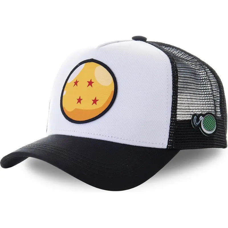 Dragon Ball Z-stilarter Anime Son Goku Bomuld Ny baseballkasket til mænd og kvinder Hip Hop Far Justerbar mesh-kasket Trucker-kasket