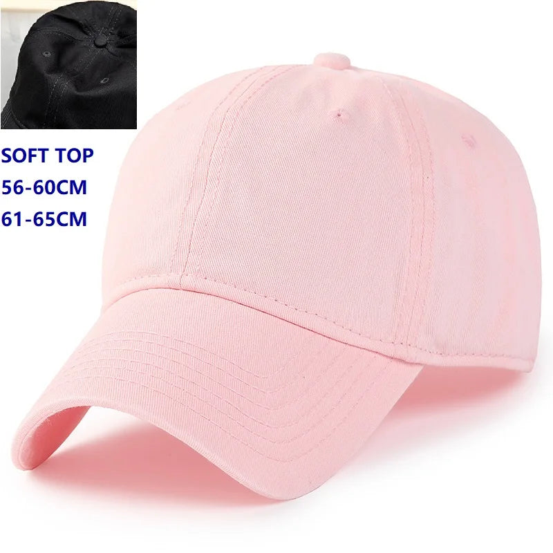 Cappellino da baseball da uomo e da donna oversize XXL, 100% cotone, cappellino da baseball grande per teste grandi 56-63 cm (23,5"-25,5"), cappellino "dad cap" semplice e regolabile