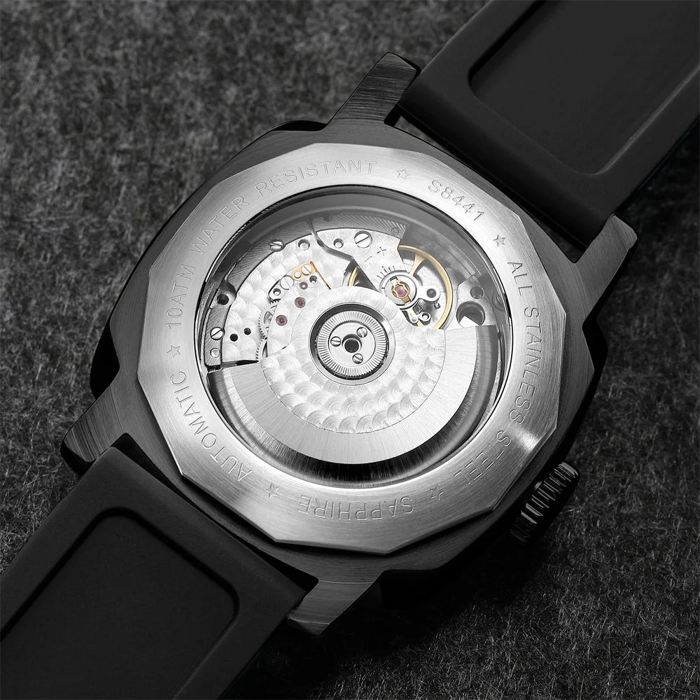 SEAKOSS GMT Men‘s Diving Automatic Mechanical Watches Seagull ST2557 Movement 316L Super Luminous Calendar 10Bar Reloj Homber