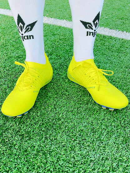 Men Football Cleats Fashion Youth Soccer Shoes Knit Football Training Trainers Breathable Society Campo Non-Slip Sports Footwear