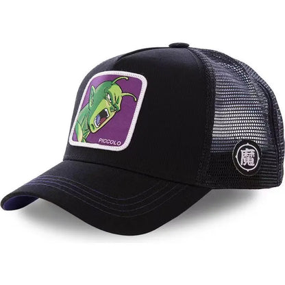 Dragon Ball Anime Embroidered Duck Tongue Mesh Hat Adjustable Breathable Baseball Hat Men's and Women's Outdoor Sunshade Hat