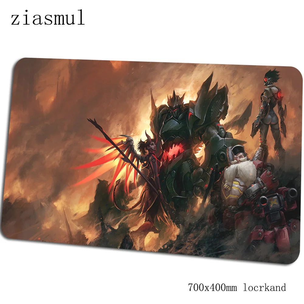 „Overwatch“ pelės kilimėlis – įspūdingas kompiuterio kilimėlis 70x40cm, didelis XL gaming pelės kilimėlis klaviatūrai, žaidimams, PC gamer stalui